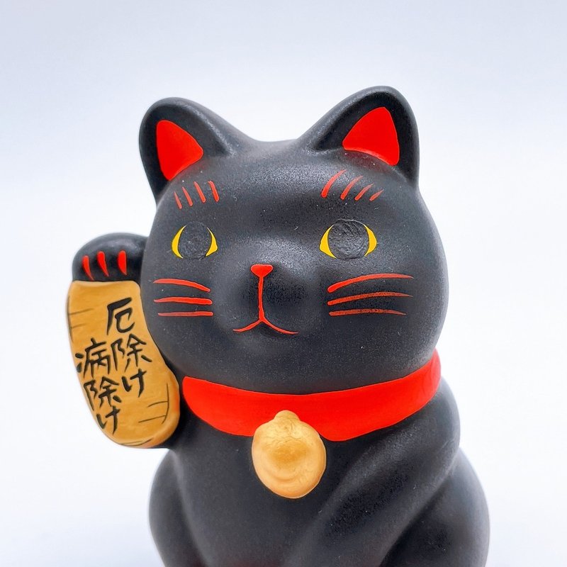 【黑護辟福】日本谷中堂招財貓 | 黑 - 擺飾/家飾品 - 瓷 黑色