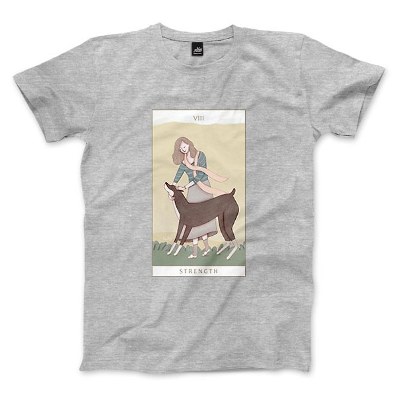 VIII |ストレングス-グレーのリネン-ニュートラルなTシャツ