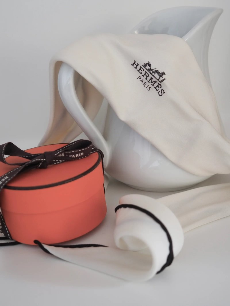 HERMES エルメス ロザンジュ スカーフ ヴィンテージ - 絲巾 - 絲．絹 白色