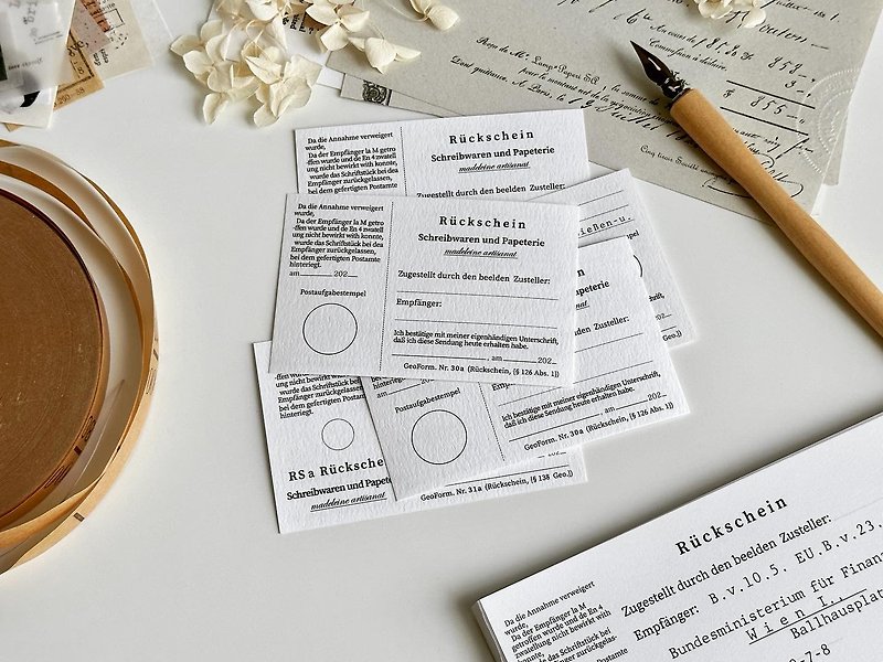 Rückschein petit card - การ์ด/โปสการ์ด - กระดาษ ขาว