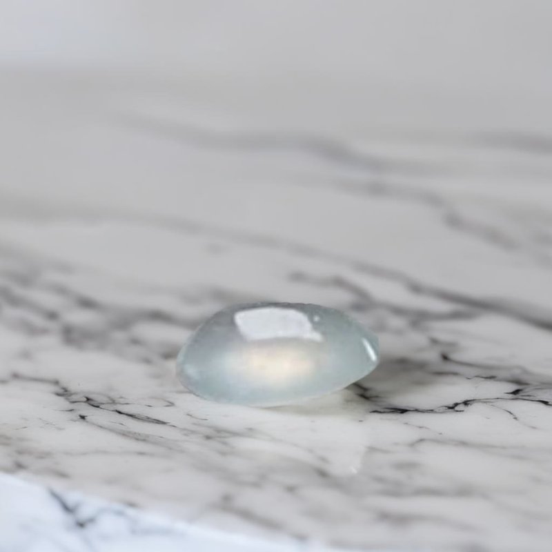 Ice Jade Egg Noodles | Ring Noodles | Stone| Natural Burmese Jade A Grade Jadeite - Metalsmithing/Accessories - Jade Transparent