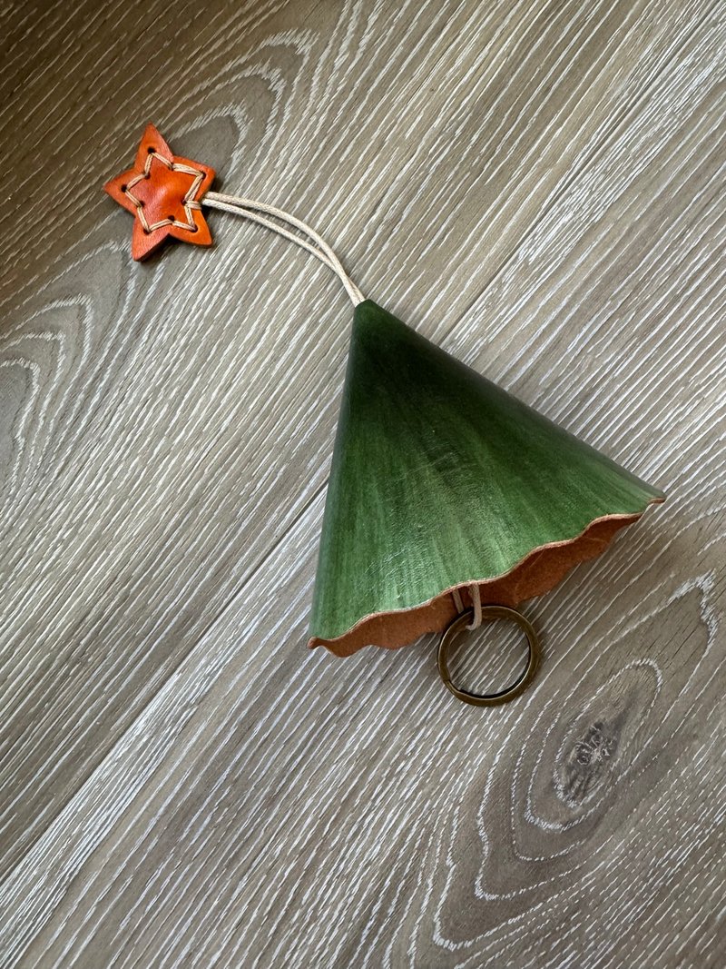 聖誕節限定 X 聖誕樹鑰匙包 - 鎖匙扣/鎖匙包 - 真皮 綠色