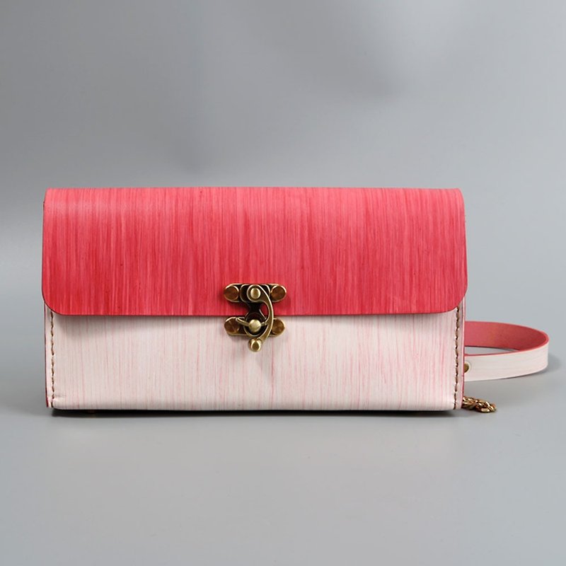 何非OPHIRHEPink Thoughts Series Fashion Sticky Spin Single Shoulder Package Custom - Messenger Bags & Sling Bags - Genuine Leather Pink
