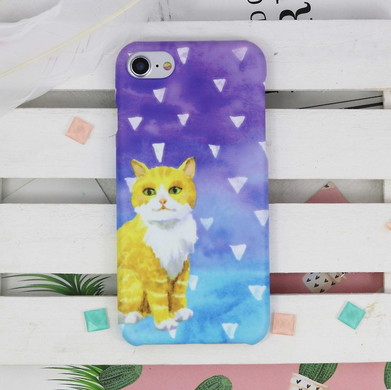 Watercolor Cat hard Phone Case Cover iPhone X 8 8+ 7 7 Plus Samsung Galaxy S9 S8 - Phone Cases - Plastic Multicolor