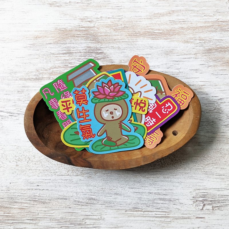BuJai Elderly Figure / Sticker - Stickers - Paper Multicolor