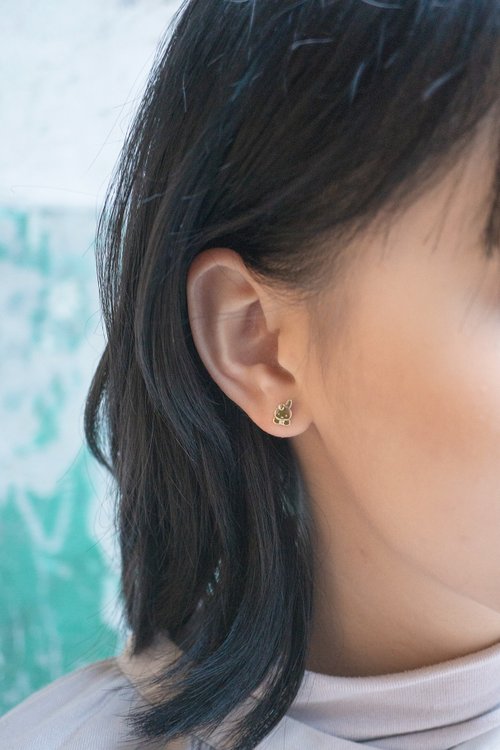 関税/送料込み【en route】ミッフィー ピアス ピンクシルバー The Miffy Earrings | en route jewelry