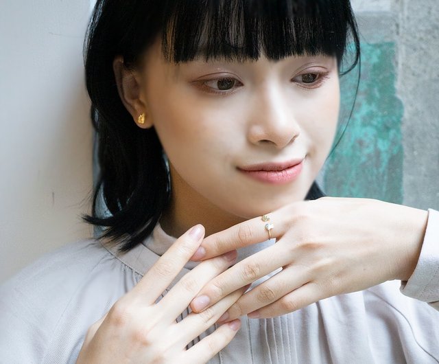 関税/送料込み【en route】ミッフィー ピアス ピンクシルバー The Miffy Earrings | en route jewelry