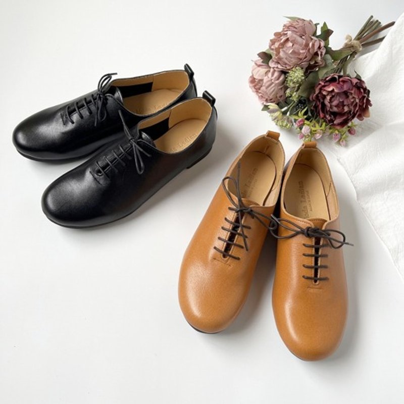 [Genuine Leather] Lace-up Casual Shoes, Grandpa Shoes, Made in Japan, 2302 - รองเท้าลำลองผู้หญิง - หนังแท้ 