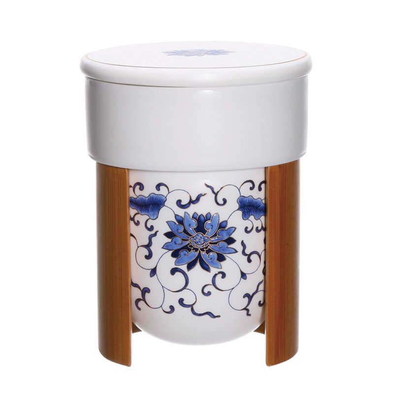 禪之蓮蓋杯(245ml) - 茶壺/茶杯/茶具 - 陶 藍色