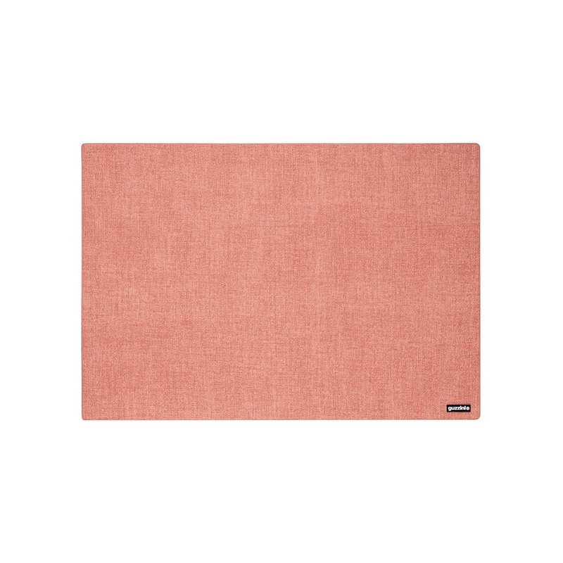 仿布紋系列-珊瑚橘餐墊-43×30CM - 桌布/桌巾/餐墊 - 塑膠 紅色