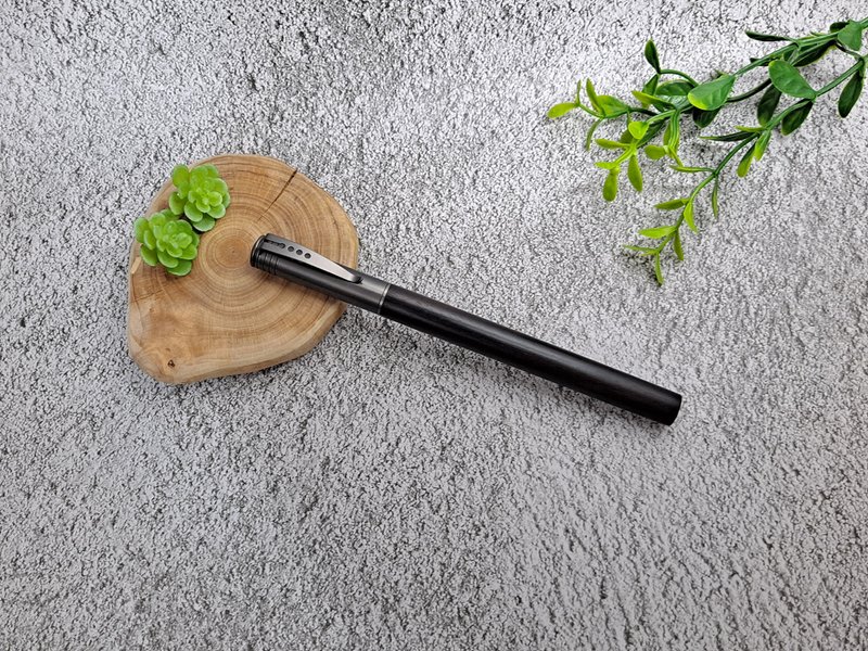 黑檀木原木 手工筆 封端 鋼筆 - 鋼筆 - 木頭 
