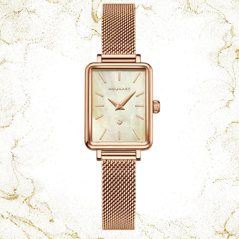 【MOONART】Timepiece Ladies Watch Original Design Art Collection – Sand - นาฬิกาผู้หญิง - สแตนเลส สีทอง