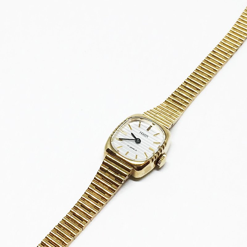 1970年HOGAスイスアンティークメカニカルウォッチ - 腕時計 - 金属 ゴールド