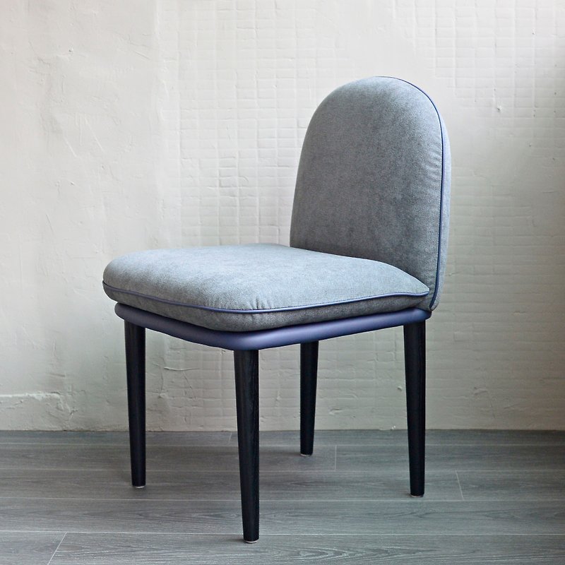 【RoundBoy】 Dining chair book chair solid wood chair leg furniture design - เฟอร์นิเจอร์อื่น ๆ - ผ้าฝ้าย/ผ้าลินิน สีเทา