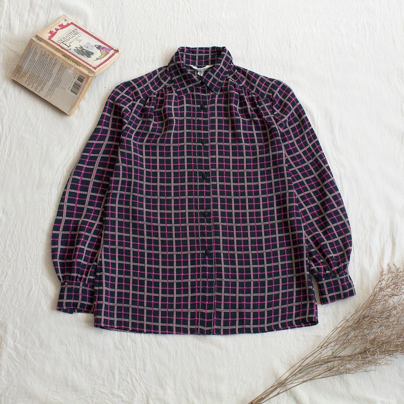 Purple pavilion vintage long-sleeved shirt - Women's Shirts - Polyester 