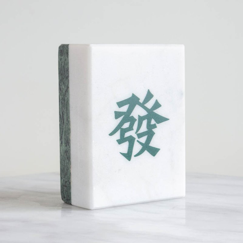 新春納財小物 | 發發發大理石麻將擺飾  禮品 招財 送禮 - 擺飾/家飾品 - 石頭 綠色