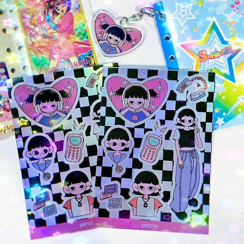 Shiny girl series stickers - สติกเกอร์ - กระดาษ หลากหลายสี