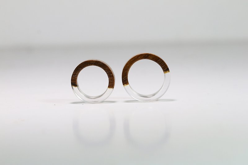 ニンフの指輪/円の形 - リング - 木製 透明
