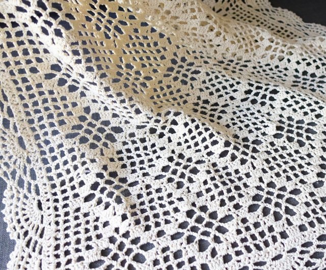 かぎ針編み ドイリー レース テーブルクロス 上品 コットン
