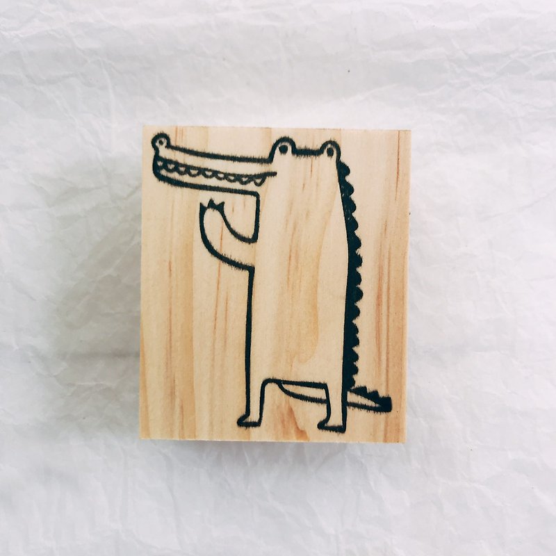 2XL - Animal Note Paper Series Handmade Seal - Big Belly Crocodile - ตราปั๊ม/สแตมป์/หมึก - วัสดุอื่นๆ 
