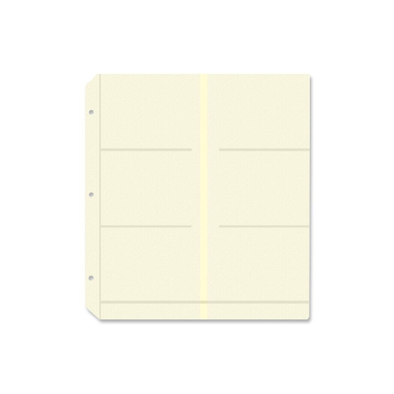 6K3 hole 3x5 inner page / album album album page / supplementary page (m) - Photo Albums & Books - Paper White