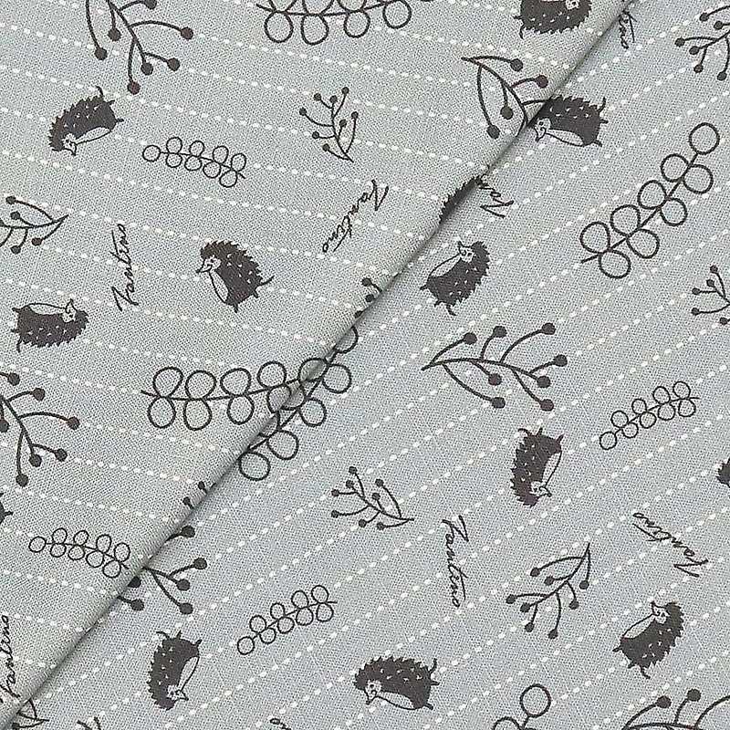 棉麻布料(漂浮森林)月球灰 - 編織/羊毛氈/布藝 - 棉．麻 灰色