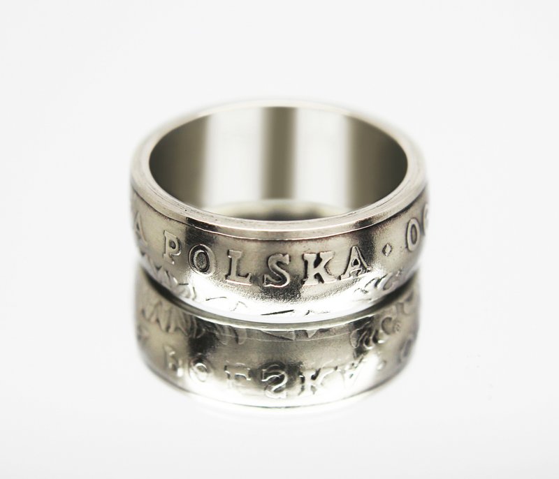 Poland Coin Ring 100 zloty 1990 coin rings for men coin rings for women - 戒指 - 其他金屬 