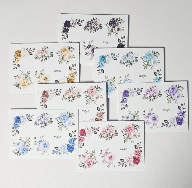 ローズガーデン フレームデコレーション - 付箋・ポストイット - 紙 多色