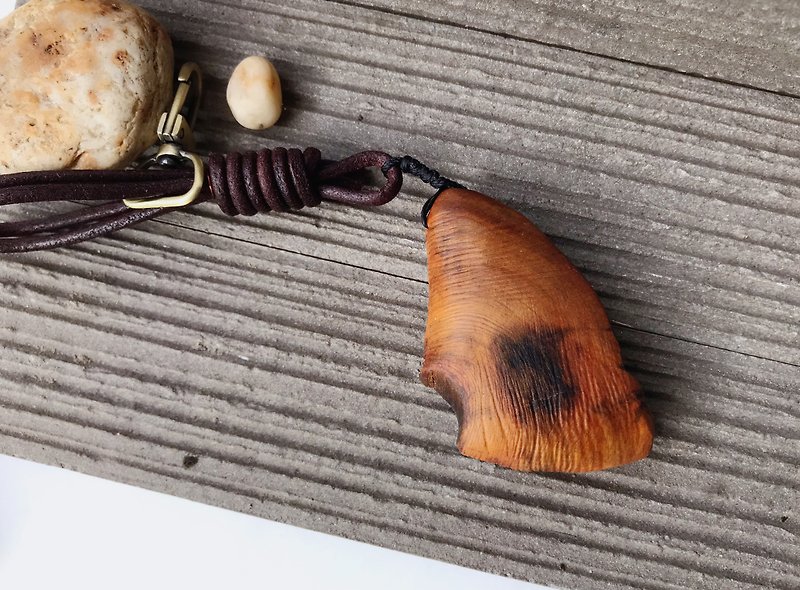 Jiajia Hinoki Charm Key Ring Backpack Hanging - Keychains - Wood Multicolor