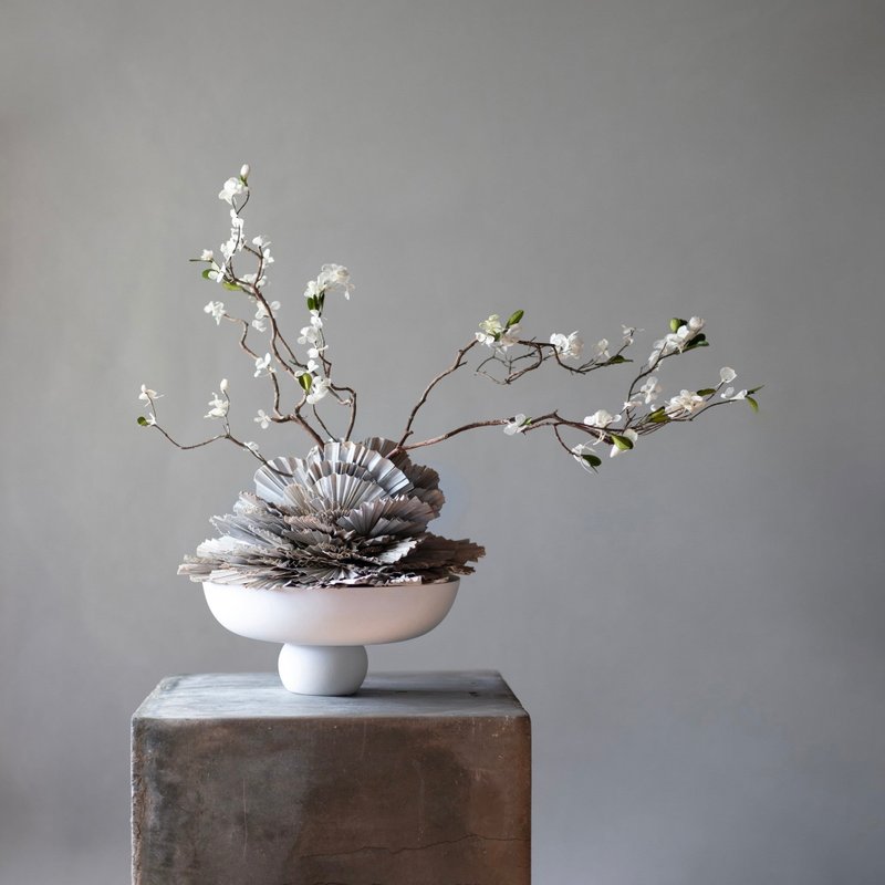 Baburu Bowl Medio- 陶 花器 中型 - 擺飾/家飾品 - 陶 白色