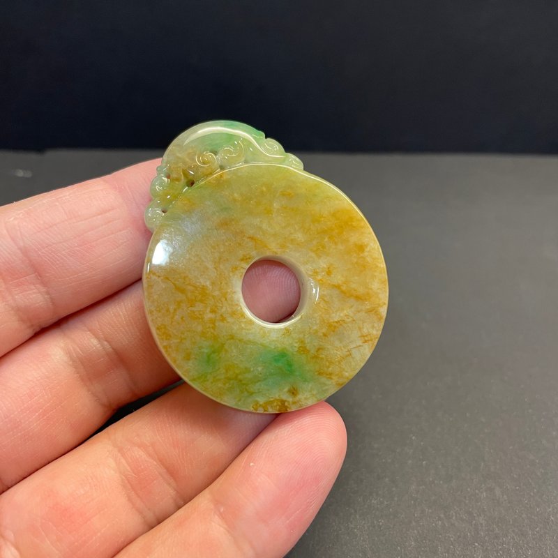 Hanyu jewelry. Natural jade old three-color round jade yellow and green old flavor three-color natural Burmese jade - Other - Jade 