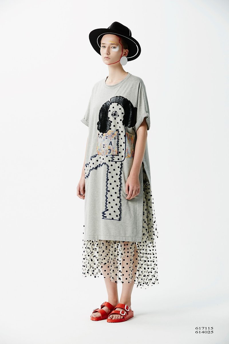 點點紗裙 多層次 / 植絨材質 - ZUO 設計師品牌 - 裙子/長裙 - 聚酯纖維 透明