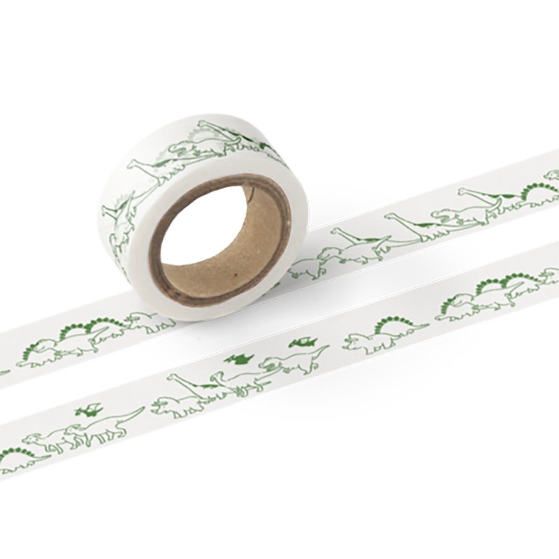 MATOKA Ah la la マスキングテープ dinosaurs - 紙膠帶/和紙/PET - 紙 