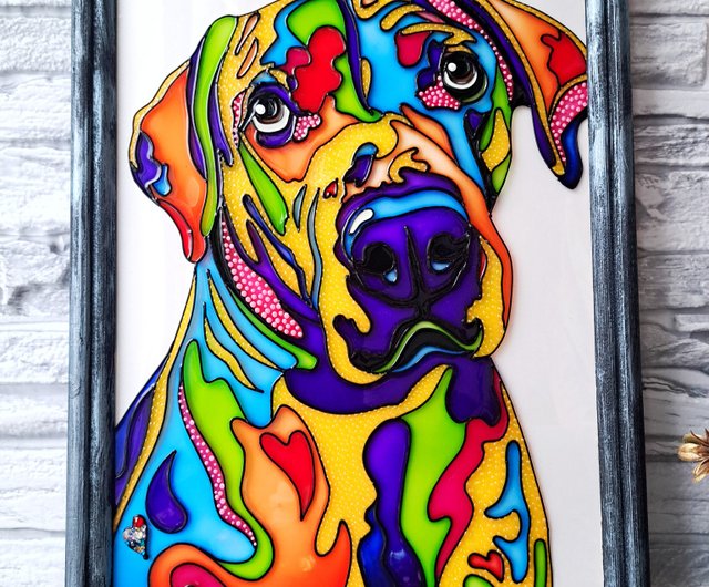 多色ステンドグラス風アート作品 ステンドグラス風アート 絵画 Gabriel Art Garden M 通販