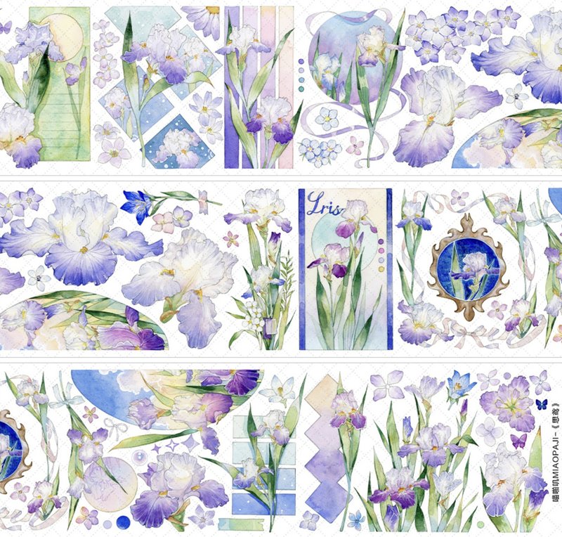 Siyuan いちはつ summer special PET paper tape shell light 10 meters roll - Washi Tape - Plastic Purple