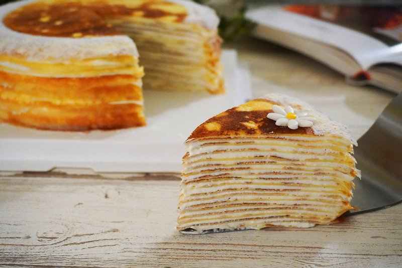 [Shipping after 5/12] Vanilla Custard Thousand Crepe Cake (Lacto-lacto-vegetarian/available for home delivery) - Cake & Desserts - Other Materials 