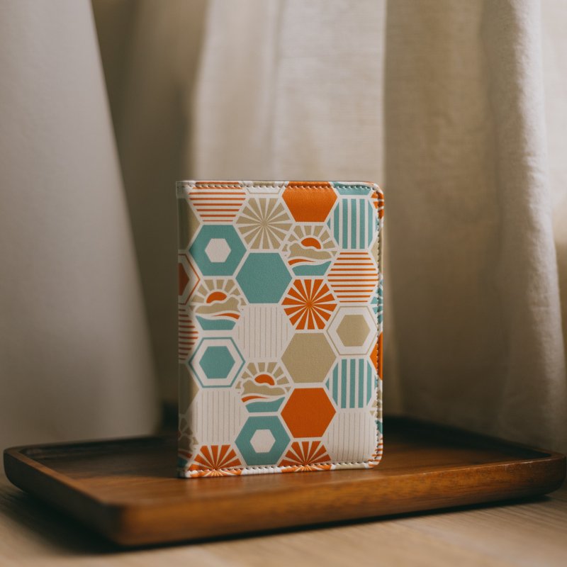 [Passport Book] Lion Rock/Orange/Hexagonal Tile Series - ที่เก็บพาสปอร์ต - หนังเทียม สีส้ม