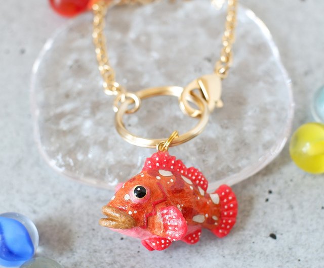 さかな バッグ、チャームのみ 和紙小物 キーホルダー/バッグチャーム カサゴ 海の魚