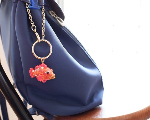 和紙小物 キーホルダー/バッグチャーム カサゴ 海の魚