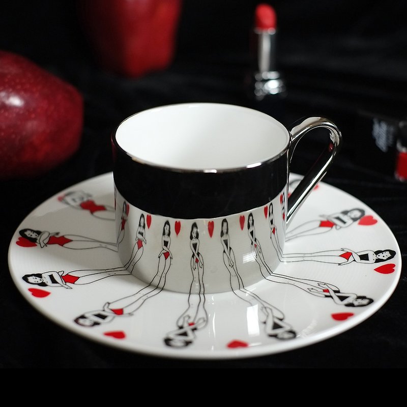 Lovers Series Bone China Afternoon Tea Cup & Saucer Set - Teapots & Teacups - Porcelain 