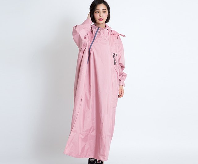 OMBRA】Zip 斜め開きワンピースレインコート/つなぎ 15秒で素早く着脱