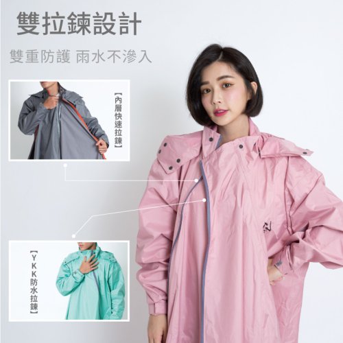 mark&lona 雨具ワンピース OMBRA】Zip 斜め開きワンピースレインコート/つなぎ 15秒で素早く着脱