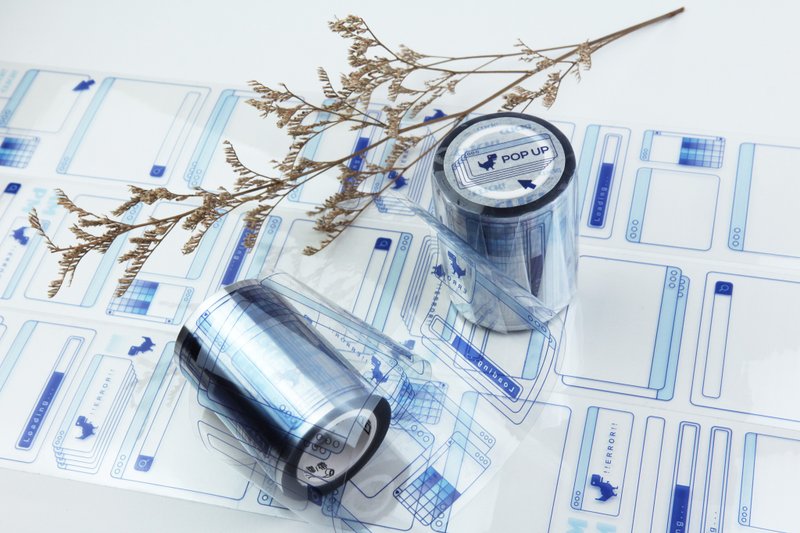 【popup】Glossy PET TapeBy Mipoo Studio - Washi Tape - Plastic Blue
