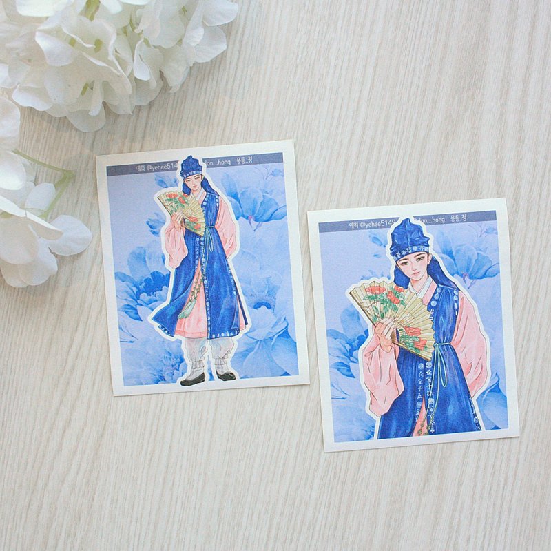 yehee_Oriental Sticker_Mongryeong_blue - Stickers - Paper 