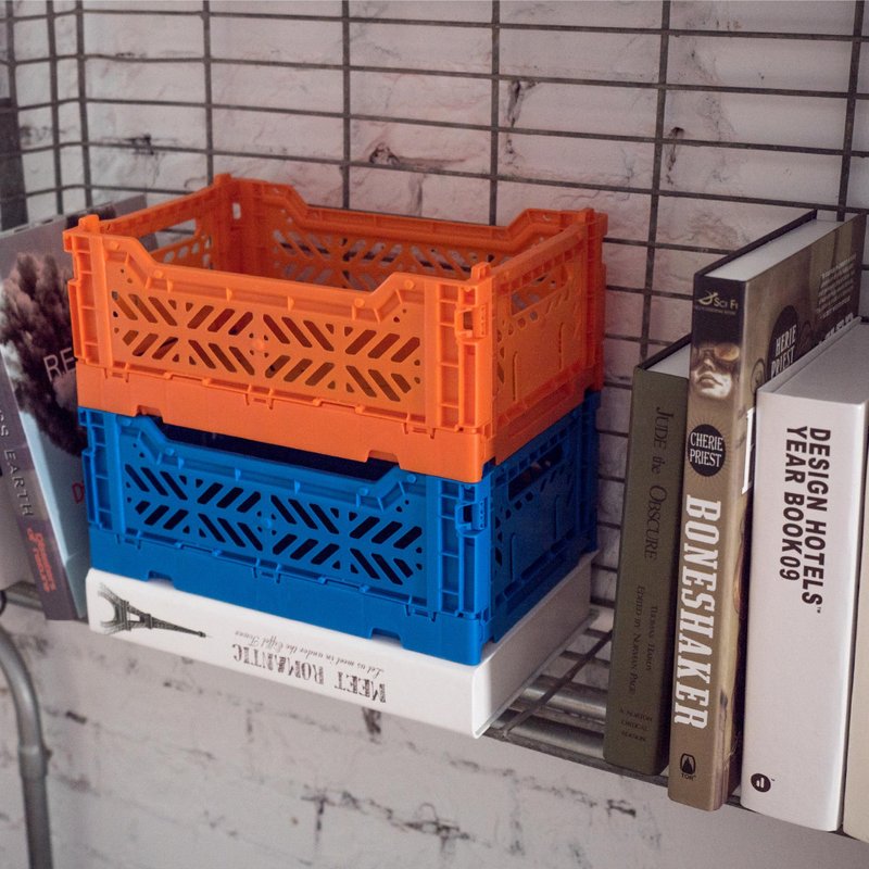 土耳其Aykasa折疊收納籃(S)-橙紅色 - 居家收納/收納盒/儲物盒 - 塑膠 