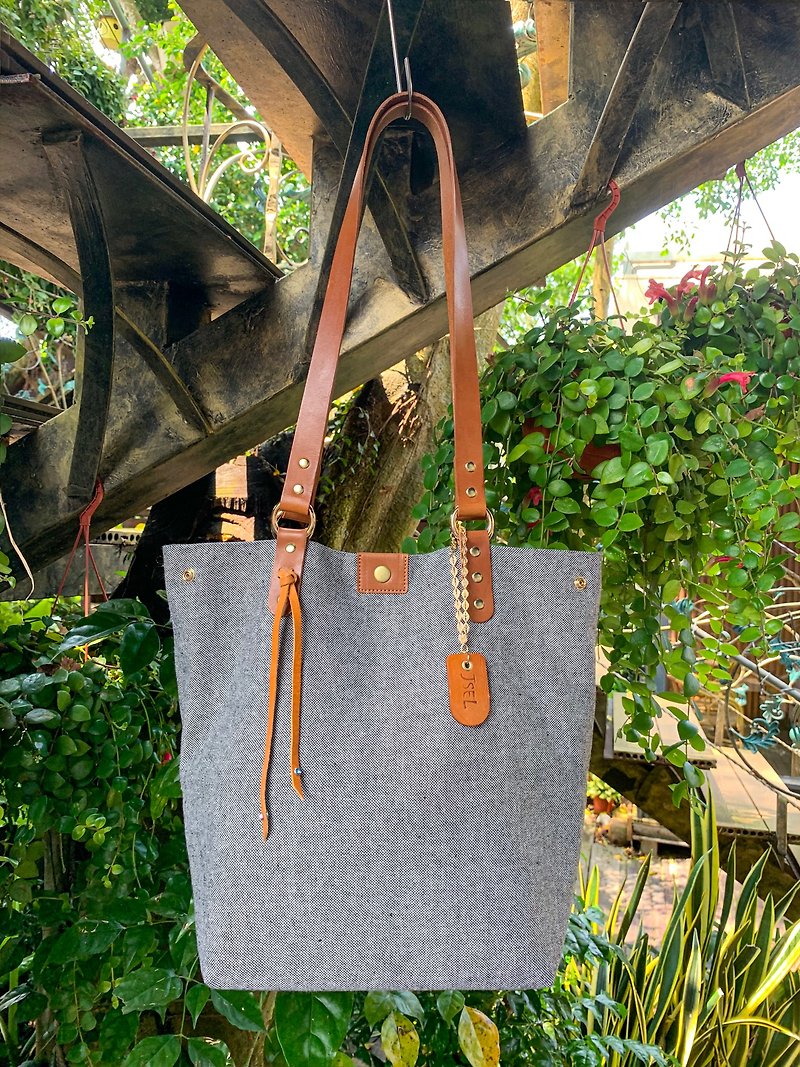 Double style tote bag - Other - Cotton & Hemp Gray