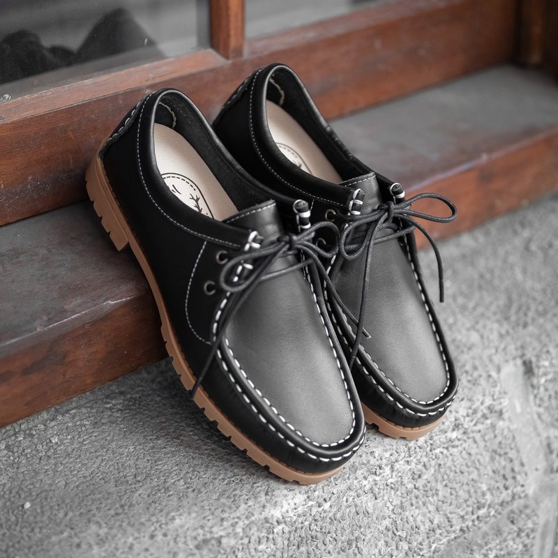 Classic kangaroo shoes_black women's shoes - Women's Leather Shoes - Genuine Leather Black