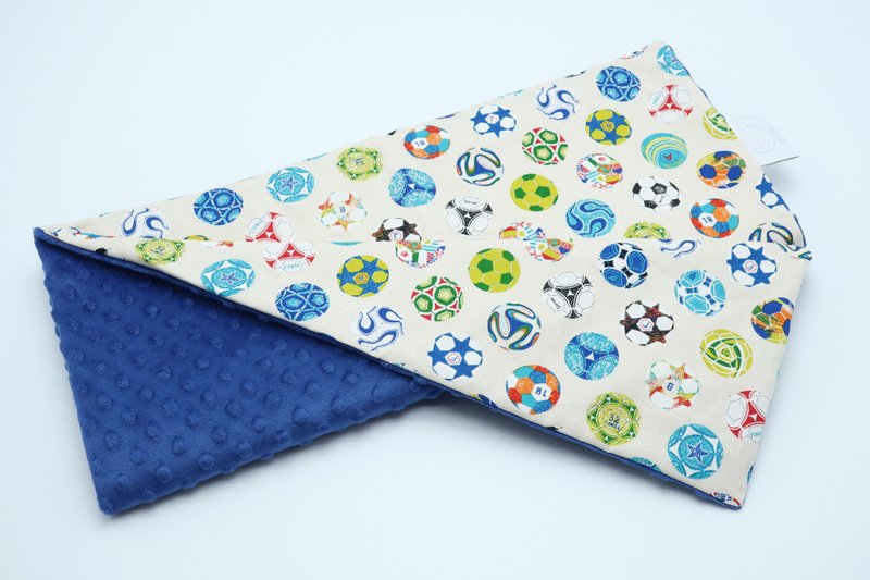 Hush Baby Handmade Receiving Blanket (Football+Royal Blue) - Bedding - Other Materials Multicolor