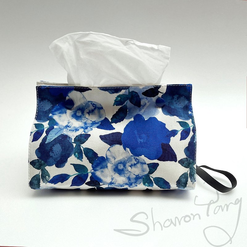 Floral Series B - Dual-purpose Canvas Tissue Cover - กล่องทิชชู่ - ผ้าฝ้าย/ผ้าลินิน 