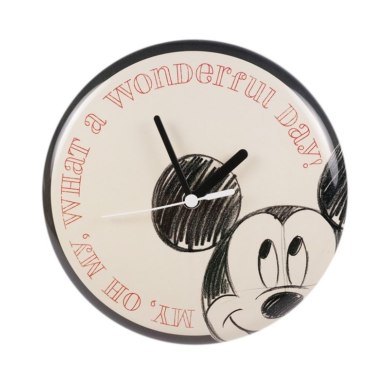 ミッキー（ミッキー）白黒落書き時計【ホールマーク・ディズニー】 - 時計 - 金属 ブラック